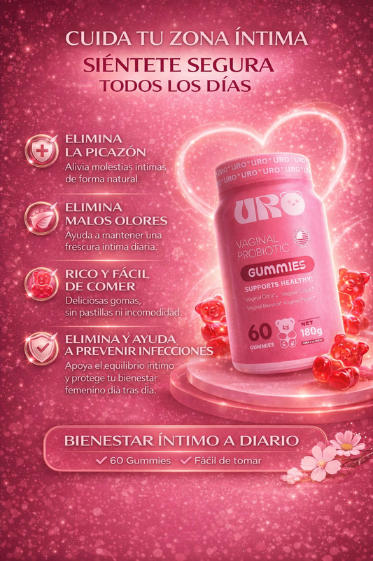 UroVita™ – Gomitas  que Ayudan a Prevenir Infecciones y Eliminar Bacterias